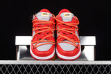 【360】[CT0856-600]-[PLUS OFF-WHITE X DUNK LOW UNIVERSITY RED/WOLF GREY]-[UNISEX:36-46]