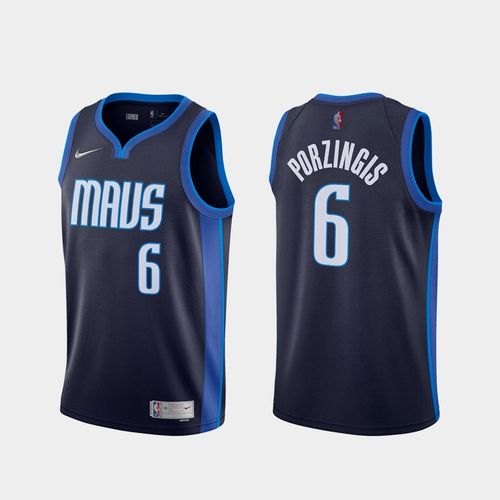 MAVS navy blue 6 porzings jersey