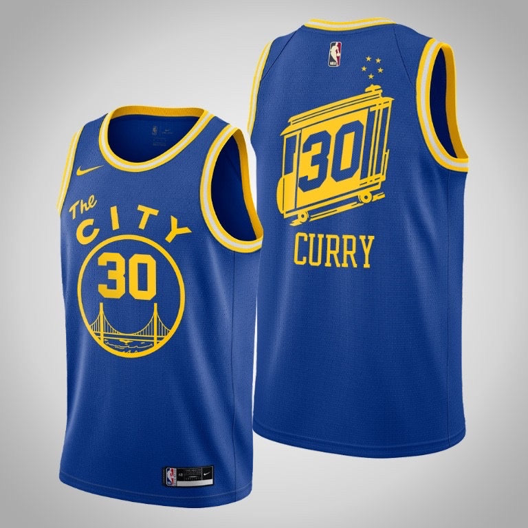 Golden state warriors blue 30 curry  jersey