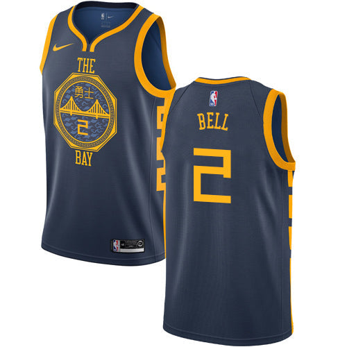 The warriors navy blue 2 bell jersey