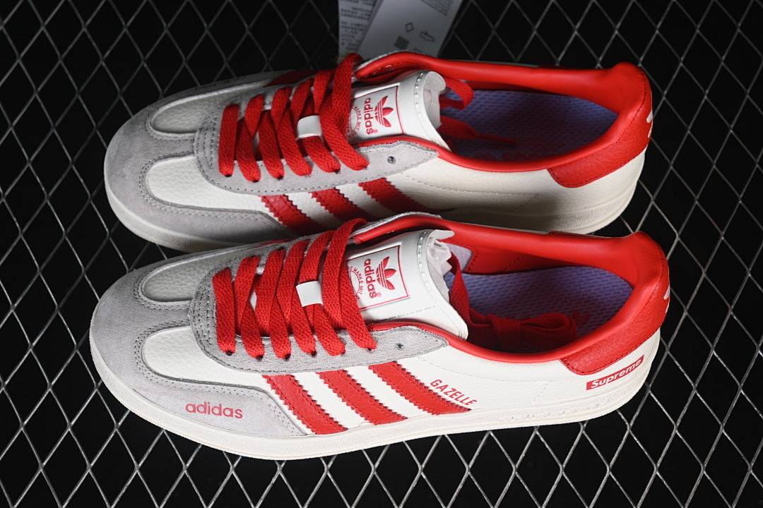 ORIGINALS GAZELLE INDOOR CASUAL SHOES RED/WHITE/GREY