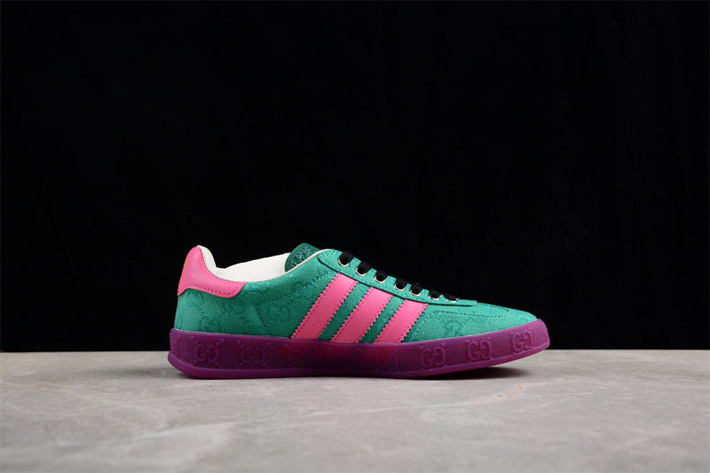 【380】[737967 FAAW3 3746]-[ADIDAS ORIGINALS GAZELLE ESQUISITE GU*CCI GREEN/PINK/PURPLE]