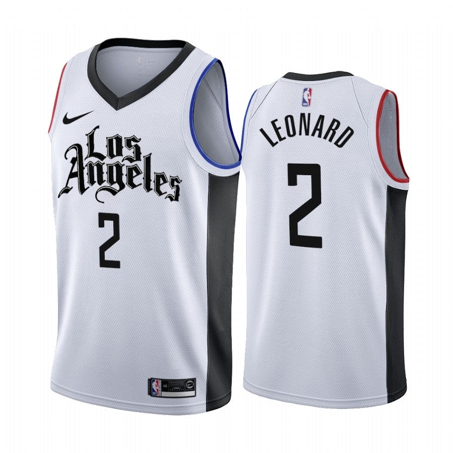 Los Angeles white 2 leonard jersey