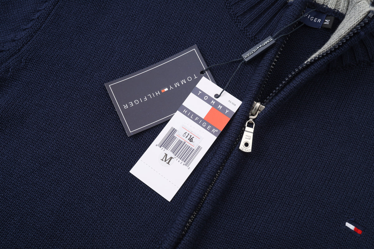 6116:tommy拉链开衫加厚款 官网同款 M-XXL