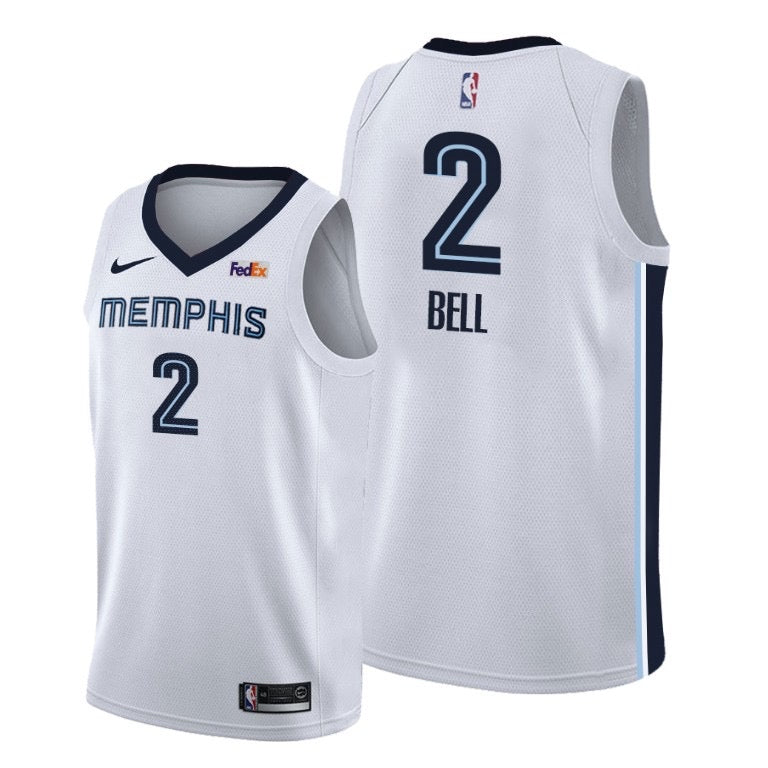 Memphis white 2 bell jersey