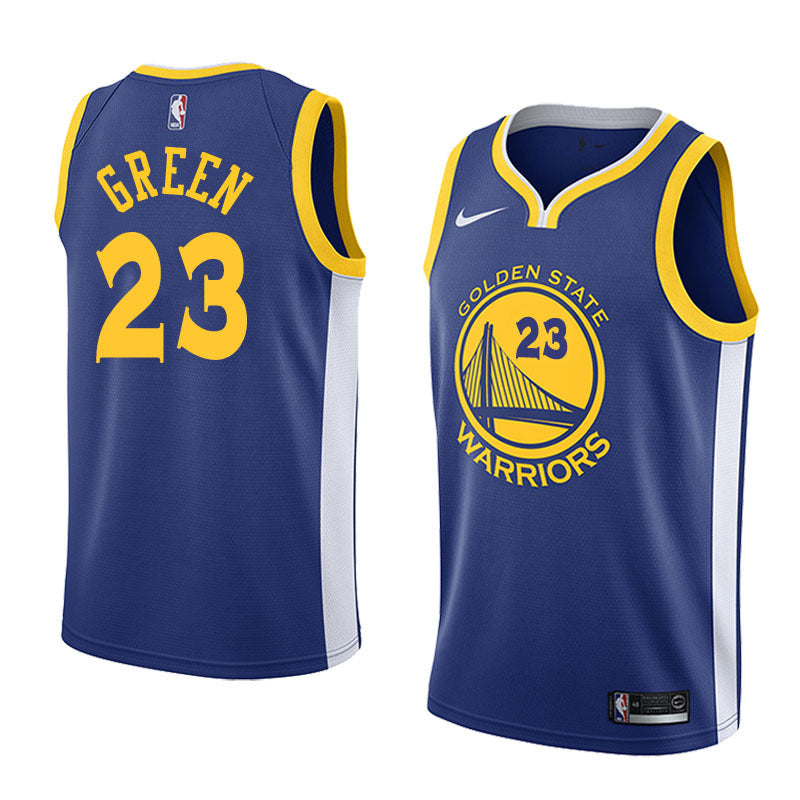 Golden State warriors dark blue 23 green jersey