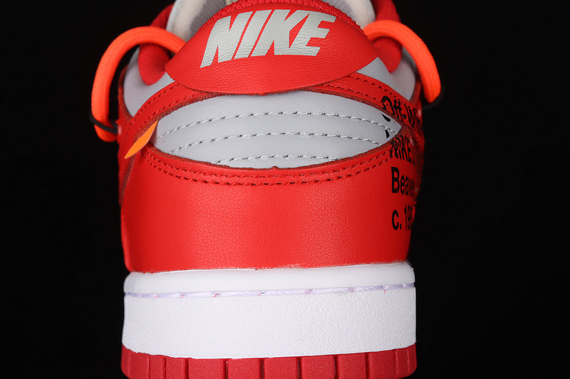 【360】[CT0856-600]-[PLUS OFF-WHITE X DUNK LOW UNIVERSITY RED/WOLF GREY]-[UNISEX:36-46]