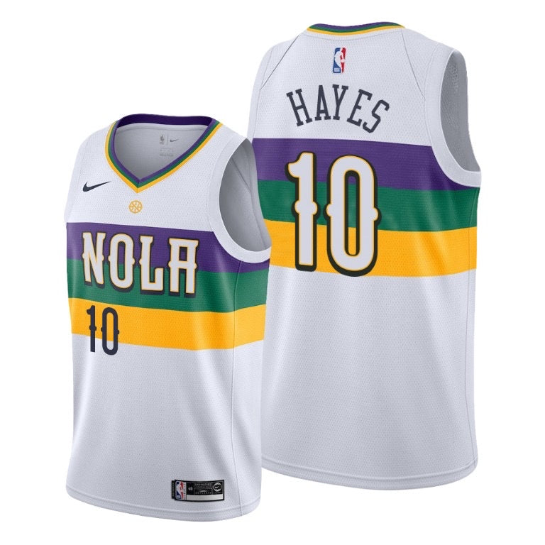 Nola white 10 hayes jersey