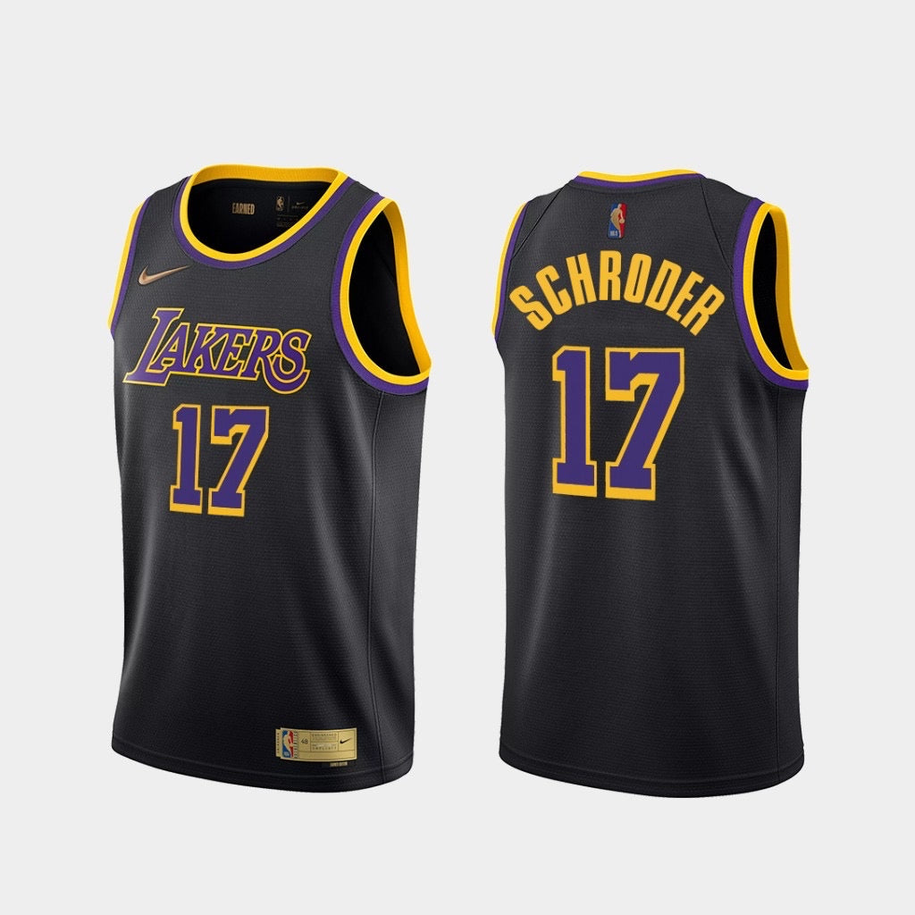 Lakers black 17 schroder jersey