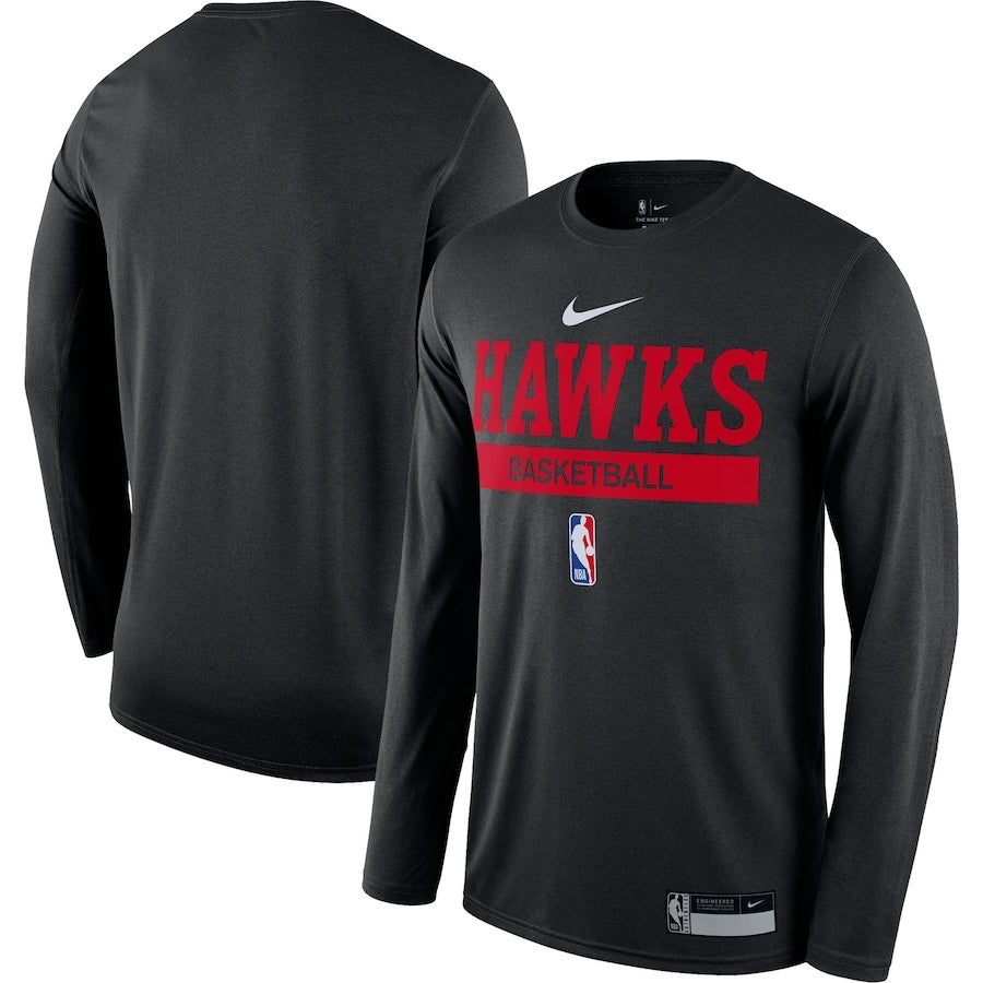 Atlanta hawks black and red long shirt