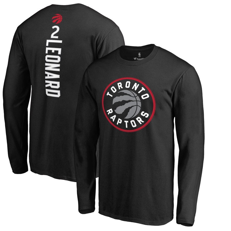 Toronto raptors 2 leonard black long shirt