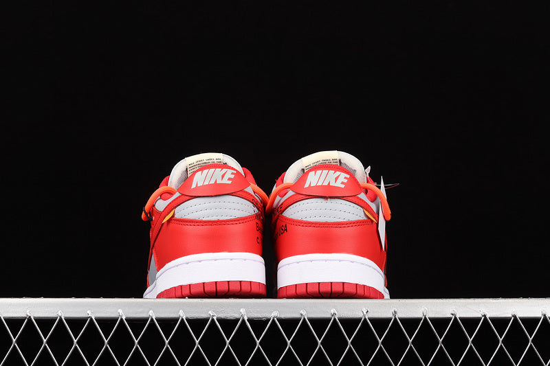 【360】[CT0856-600]-[PLUS OFF-WHITE X DUNK LOW UNIVERSITY RED/WOLF GREY]-[UNISEX:36-46]
