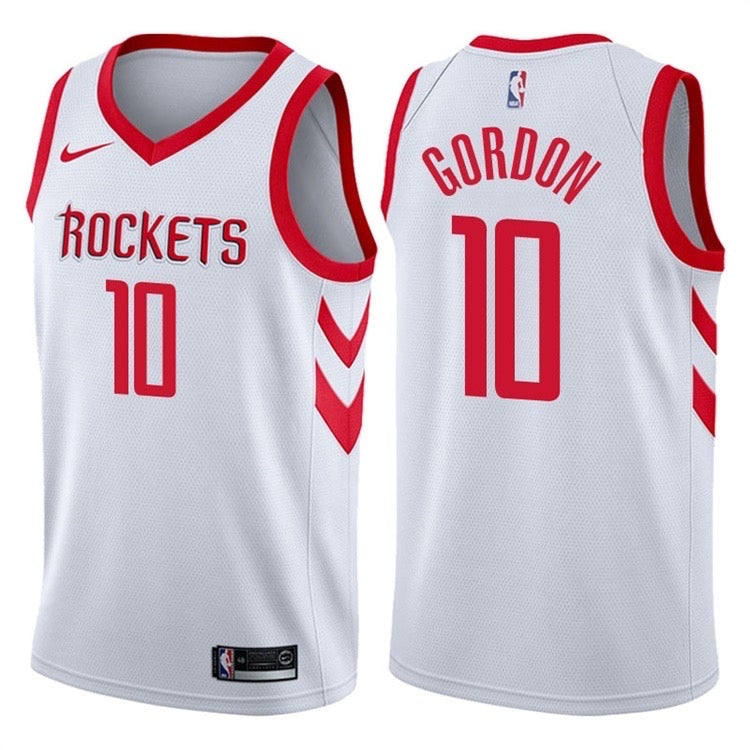Rockets white 10 gordon jersey
