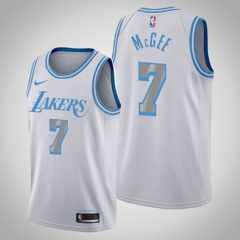 Lakers white/blue 7 mcgee  jersey
