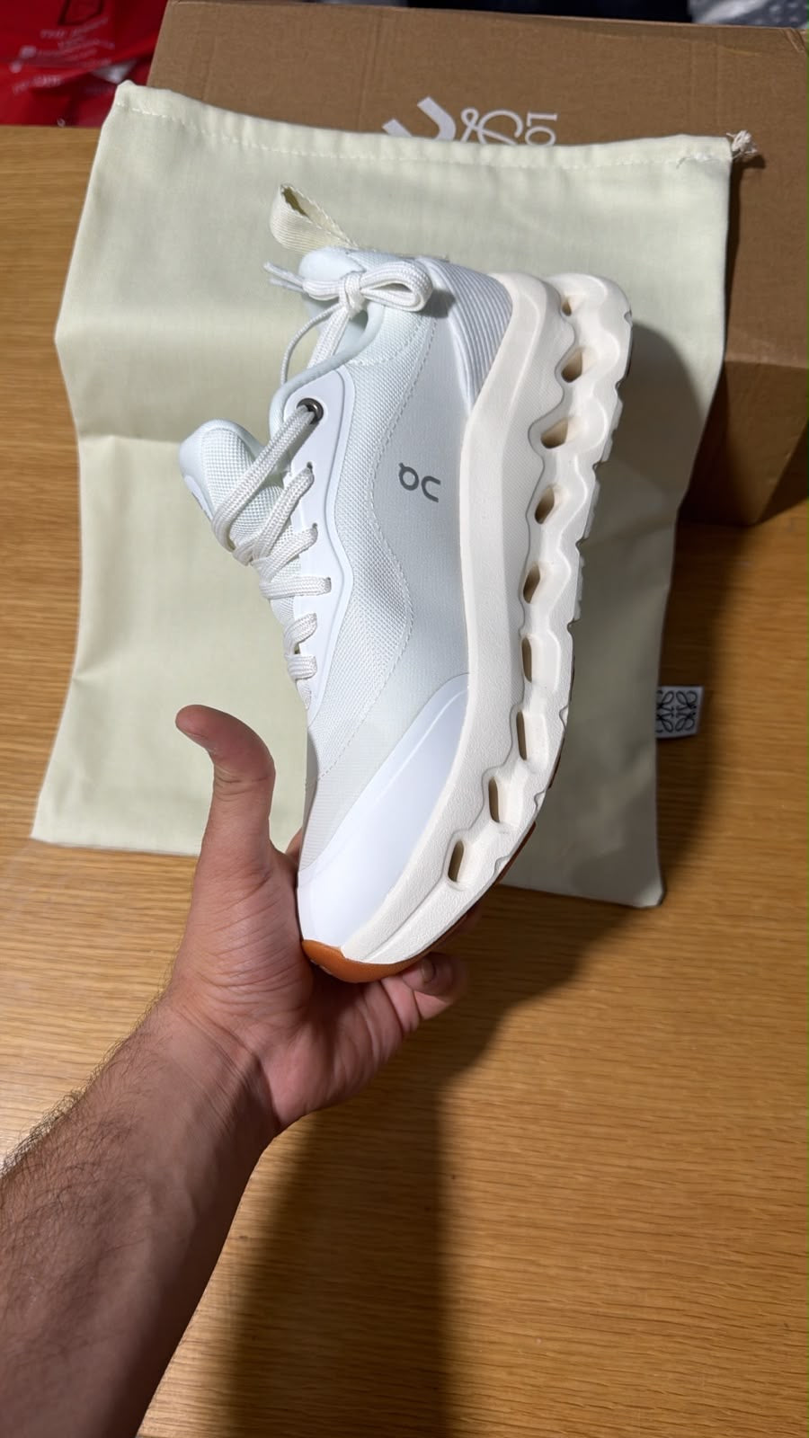 Loewe Cloudtilt 2 sneaker in white, featuring a distinctive chunky perforated CloudTec sole