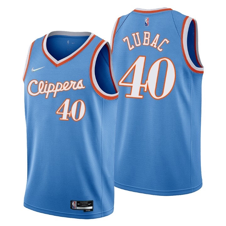 Clippers blue 40 zubac  jersey