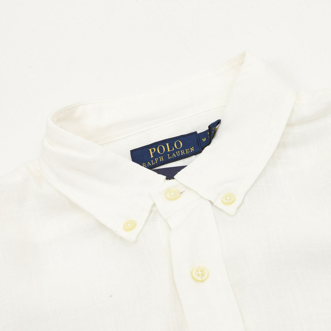 Ralph Lauren Warhorse Embroidery Linen Long-Sleeved Shirt (Fe22)