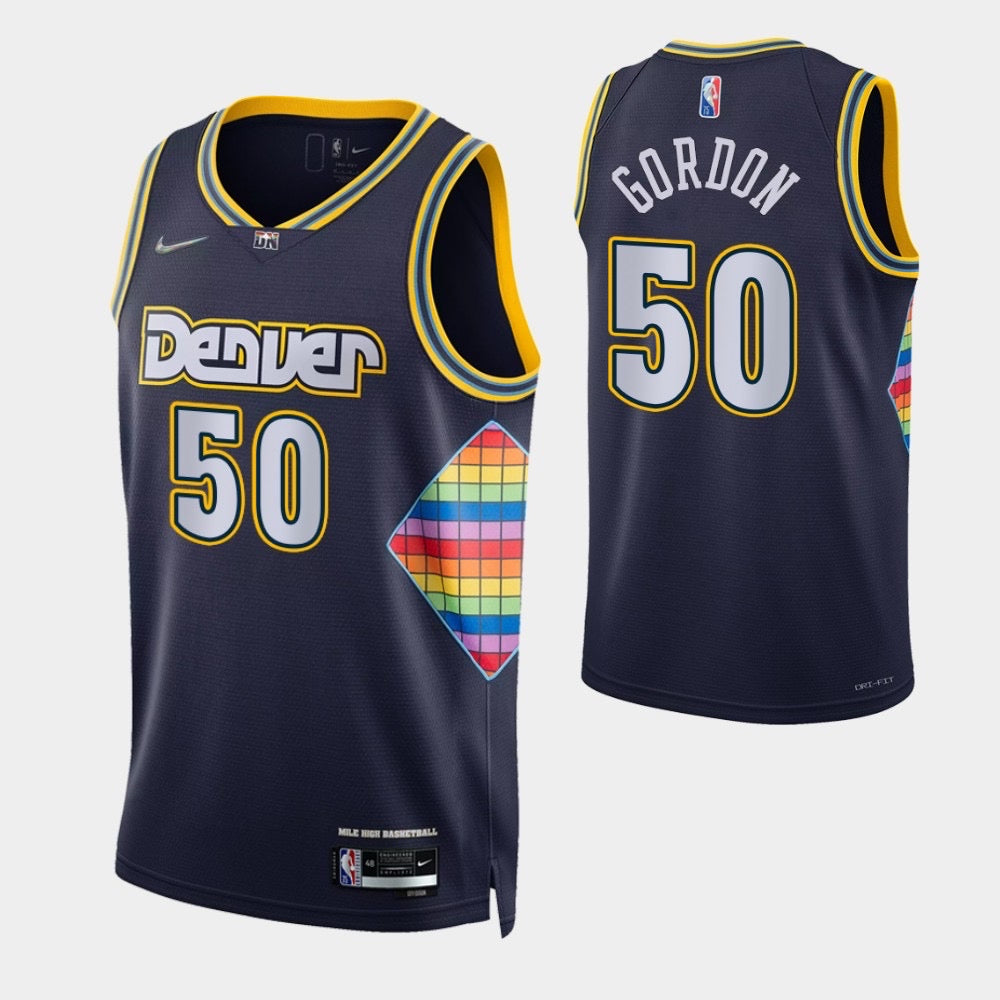 Denver blue/multi color 50 gordon jersey