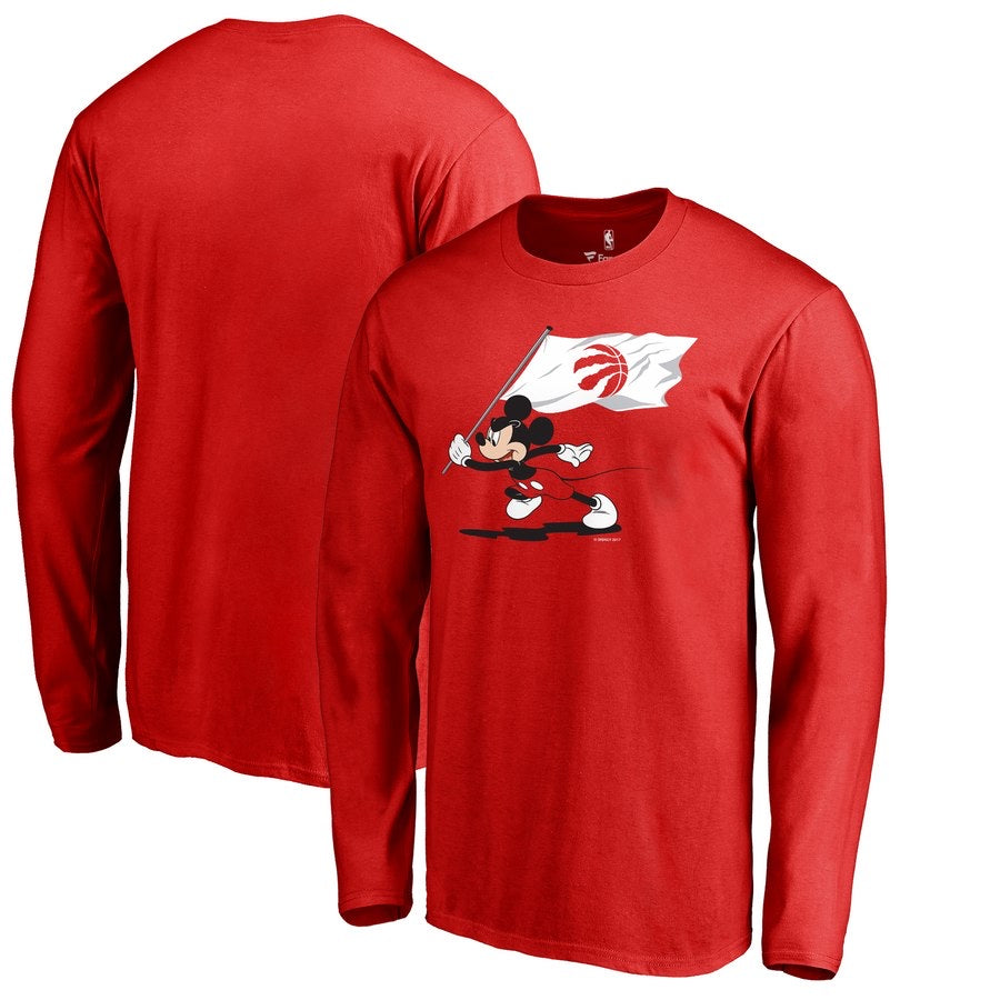 Toronto raptors red mickey mouse long shirt