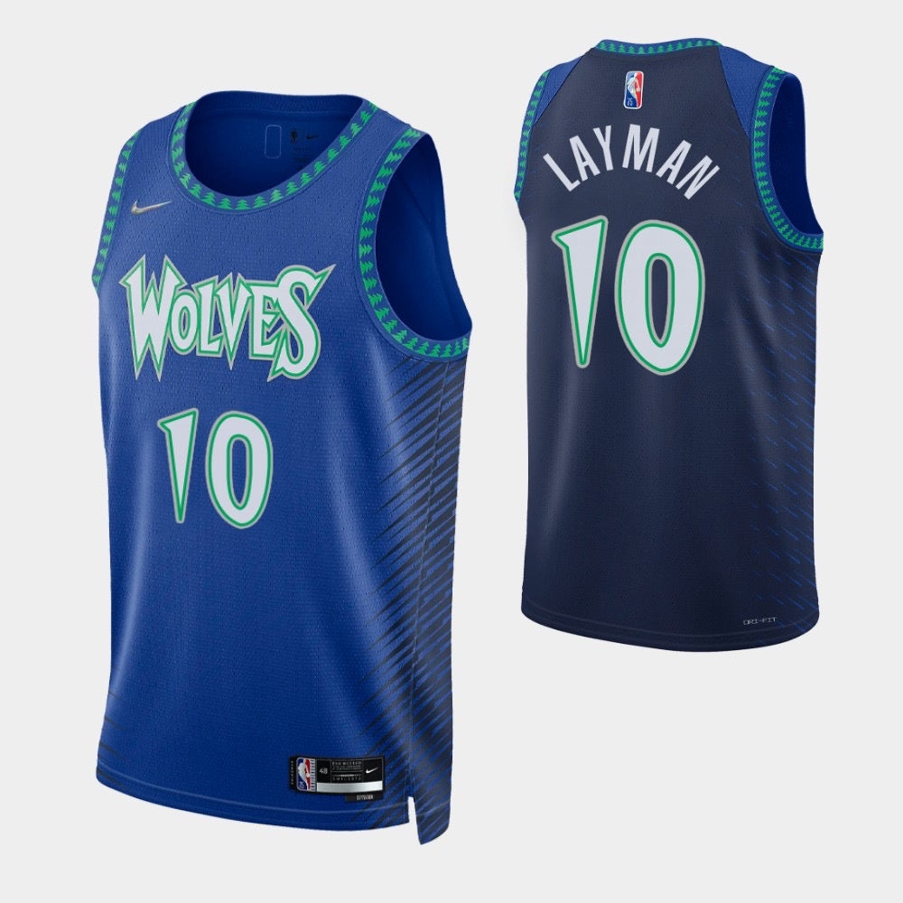 Wolves blue 10 lyman  jersey