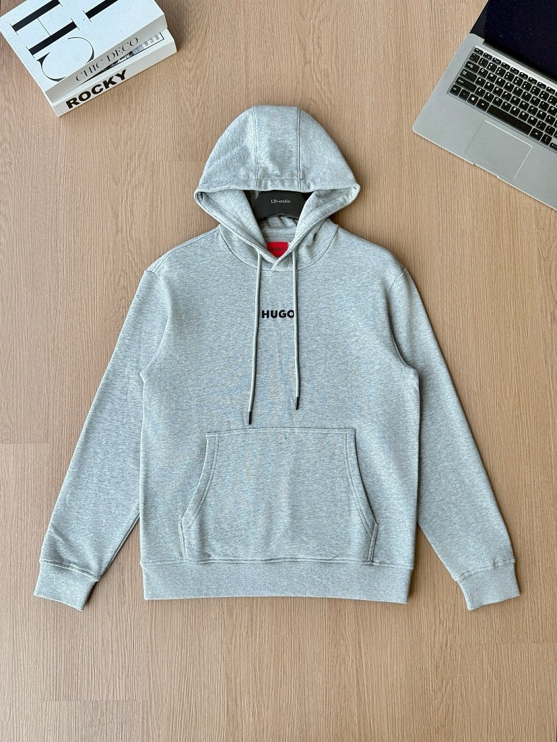 BOSSHUGO 2026秋季新品专柜同款 印花工艺棉质连帽外套 360克纯棉毛圈 M.L.XL 2XL Hugo-M3009