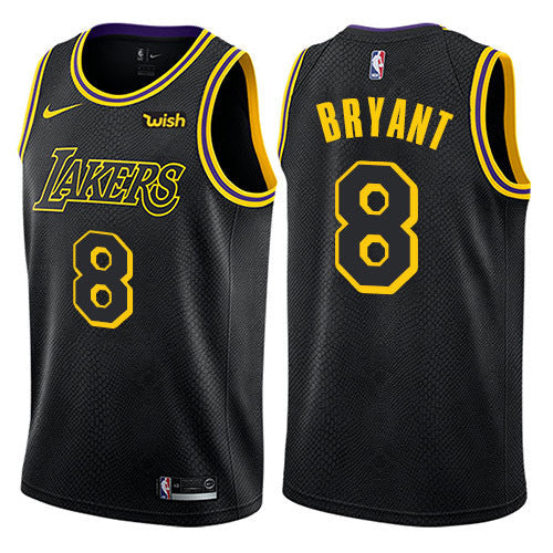 Lakers black/yellow 8 bryant jersey