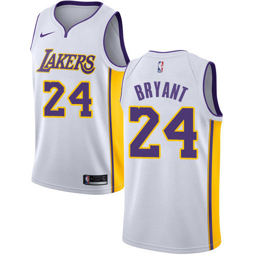 Lakers white/yellow 24 bryant  jersey