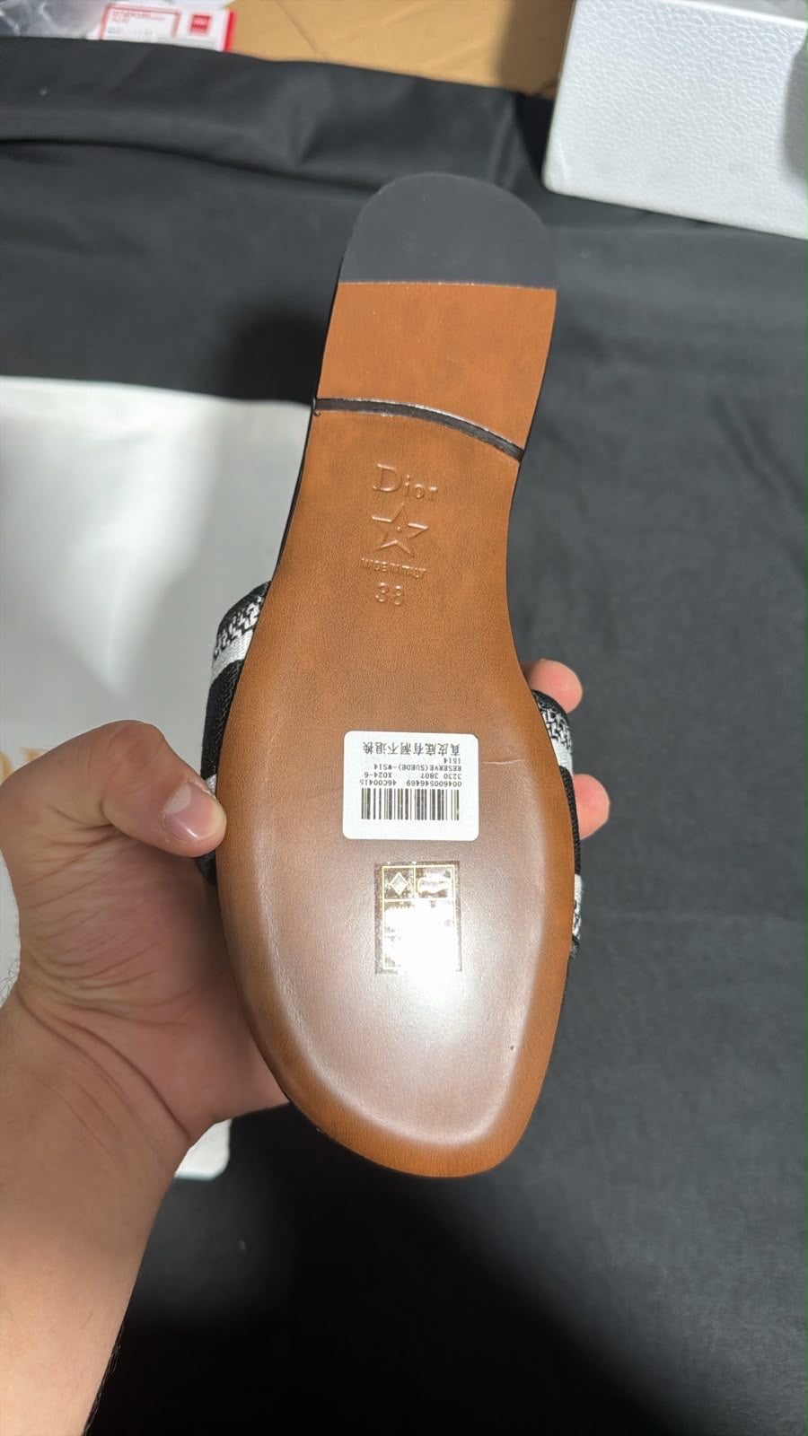 Dior Dway slides featuring the signature white "Christian Dior Paris" lettering across the upper strap