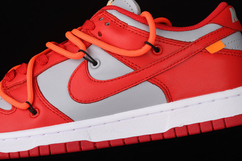 【360】[CT0856-600]-[PLUS OFF-WHITE X DUNK LOW UNIVERSITY RED/WOLF GREY]-[UNISEX:36-46]