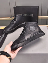 Armani has leather and fur men's shoes with code 27B7 Size38444 custom-made