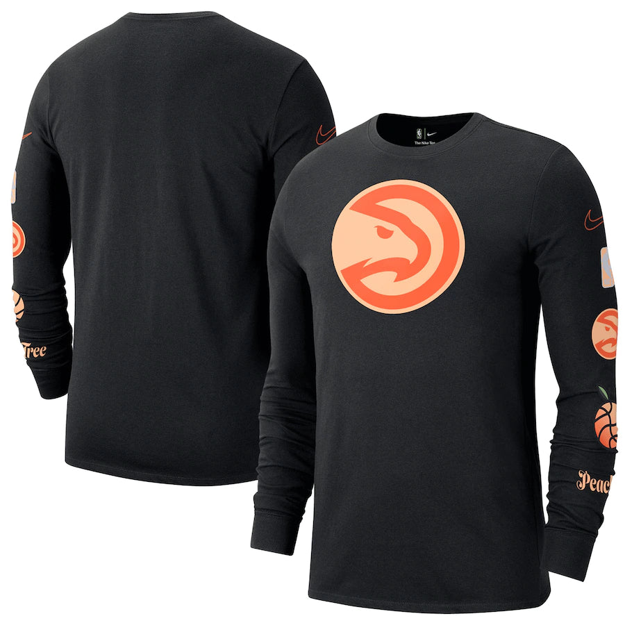 Atlanta hawks black and orange long shirt