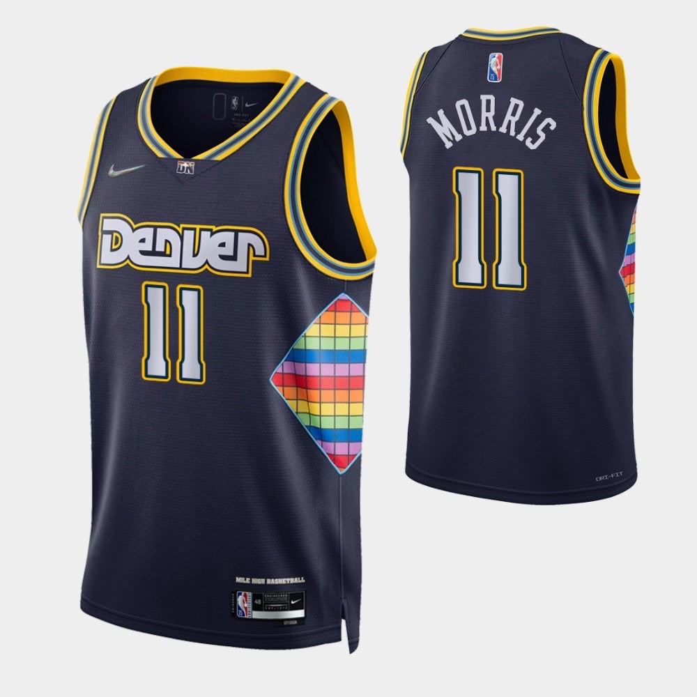 Denver blue/multi color 11 morris jersey