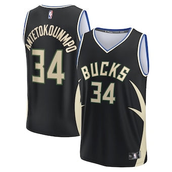 Milwaukee bucks black jersey