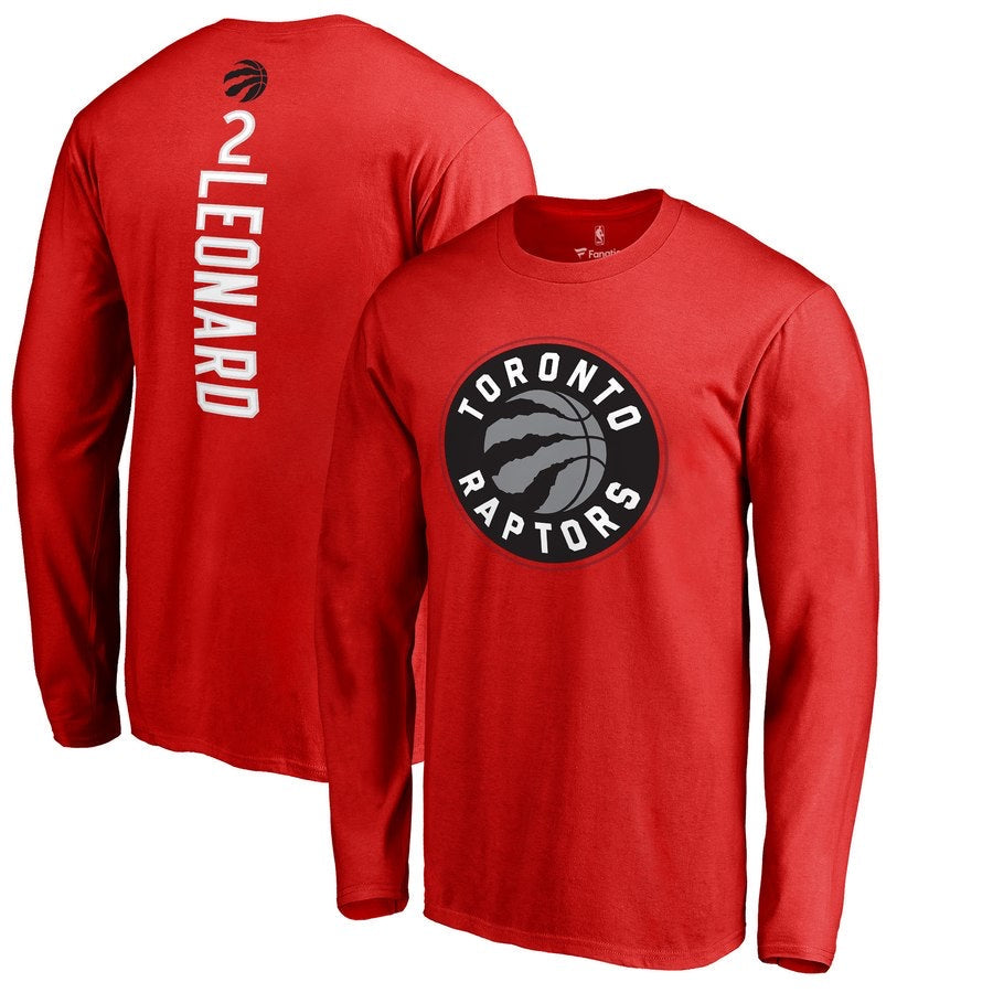 Toronto raptors 2 leonard red long shirt