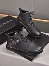 Armani has leather and fur men's shoes with code 27B7 Size38444 custom-made