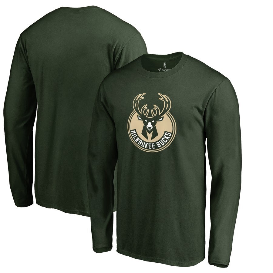 Milwaukee bucks olive green long shirt