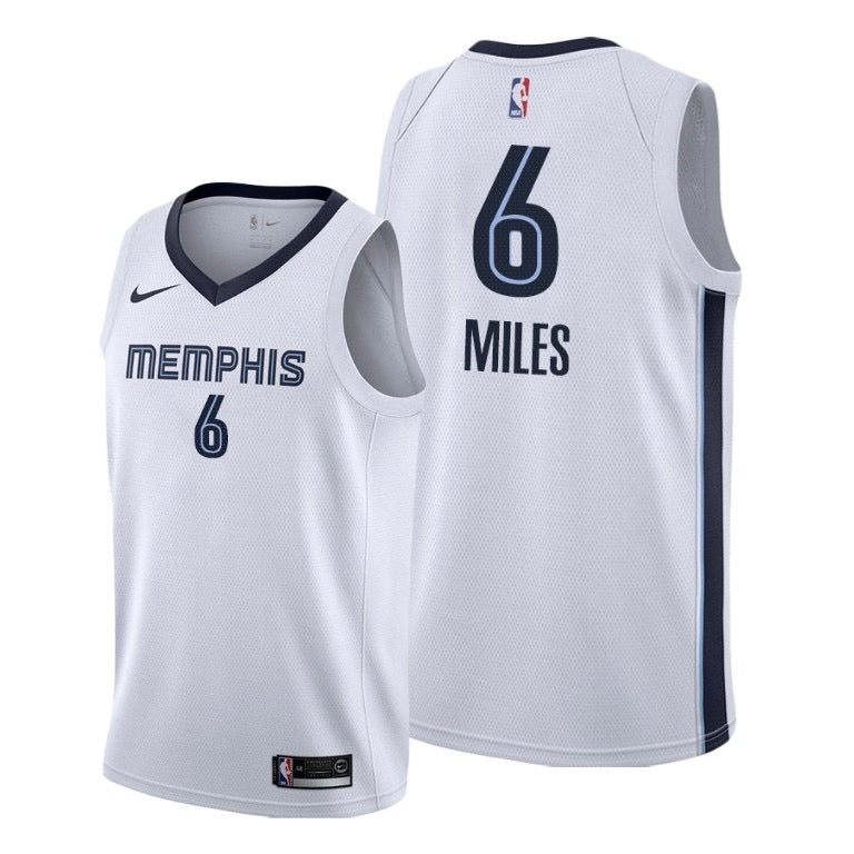 Memphis white 6 miles jersey
