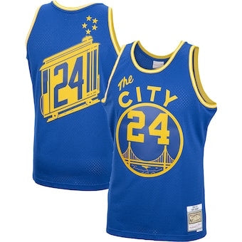 Retro Golden state warriors 24 blue jersey