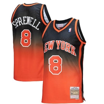 Retro New York knicks black/orange jersey