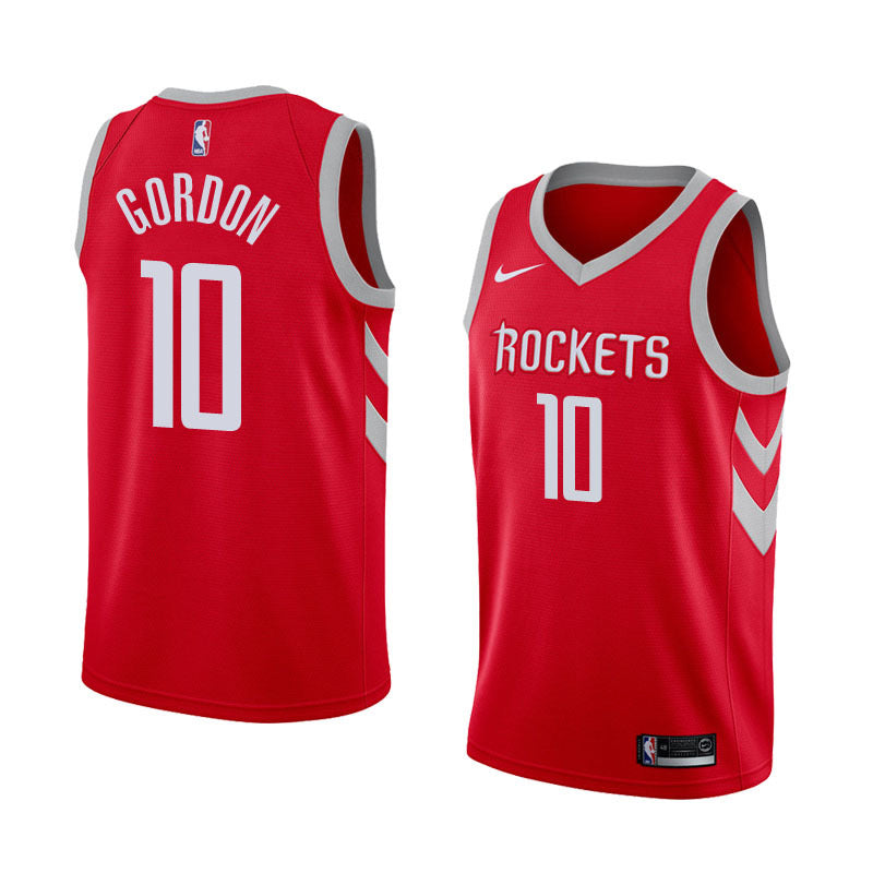 Rockets red 10 gordon jersey