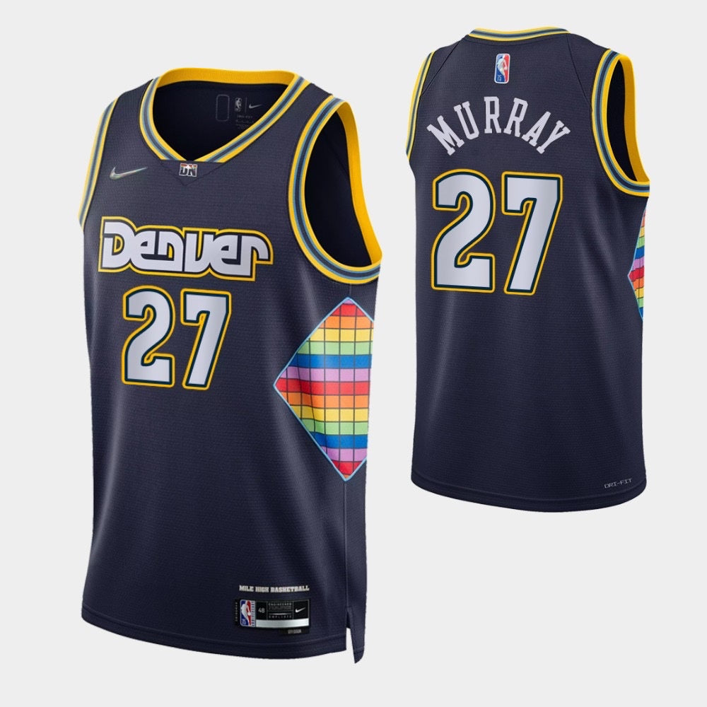 Denver blue/multi color 27 murray jersey