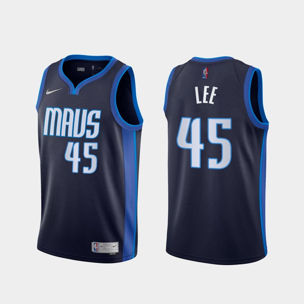 MAVS navy blue 45 lee jersey