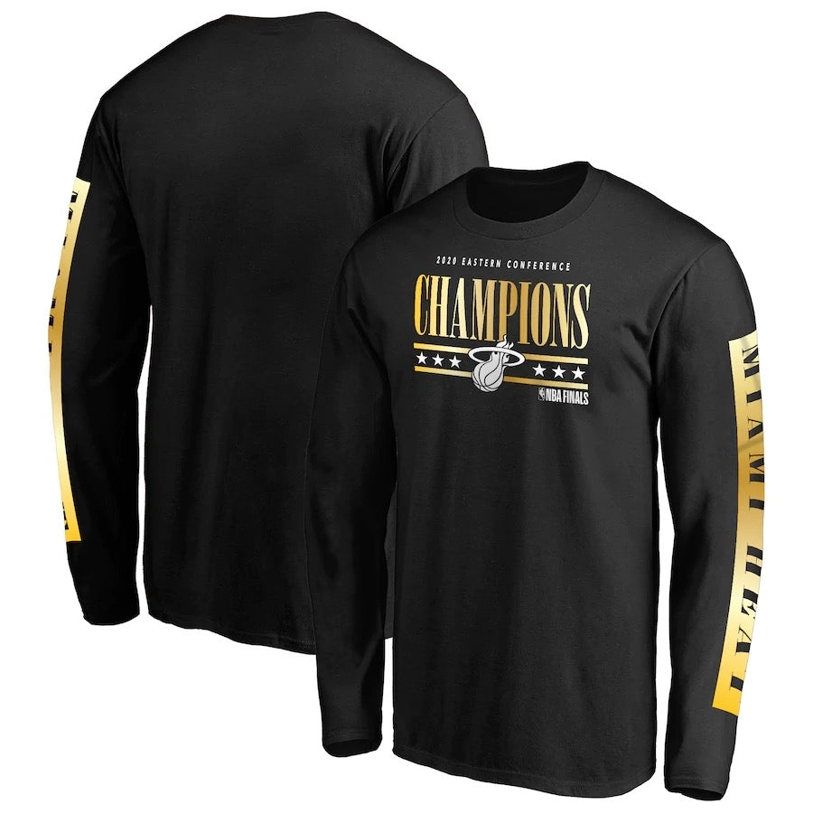 Miami heats black and gold long shirt