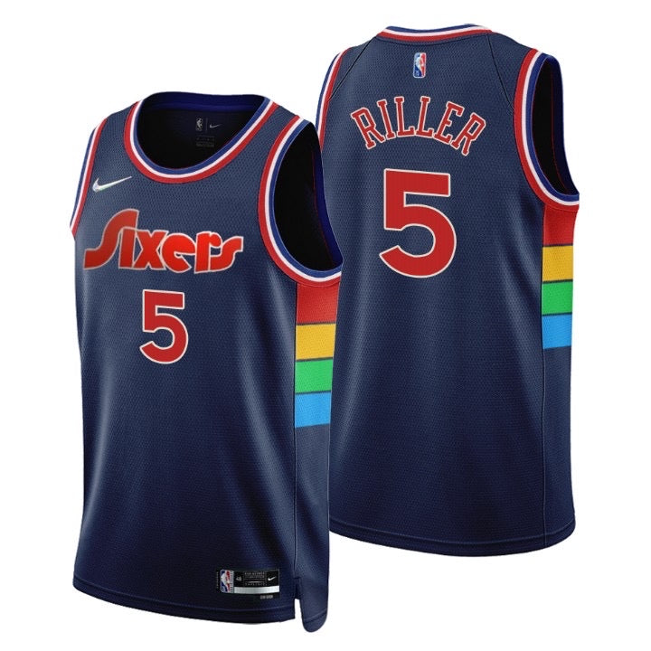 Sixers dark blue 5 riller  jersey