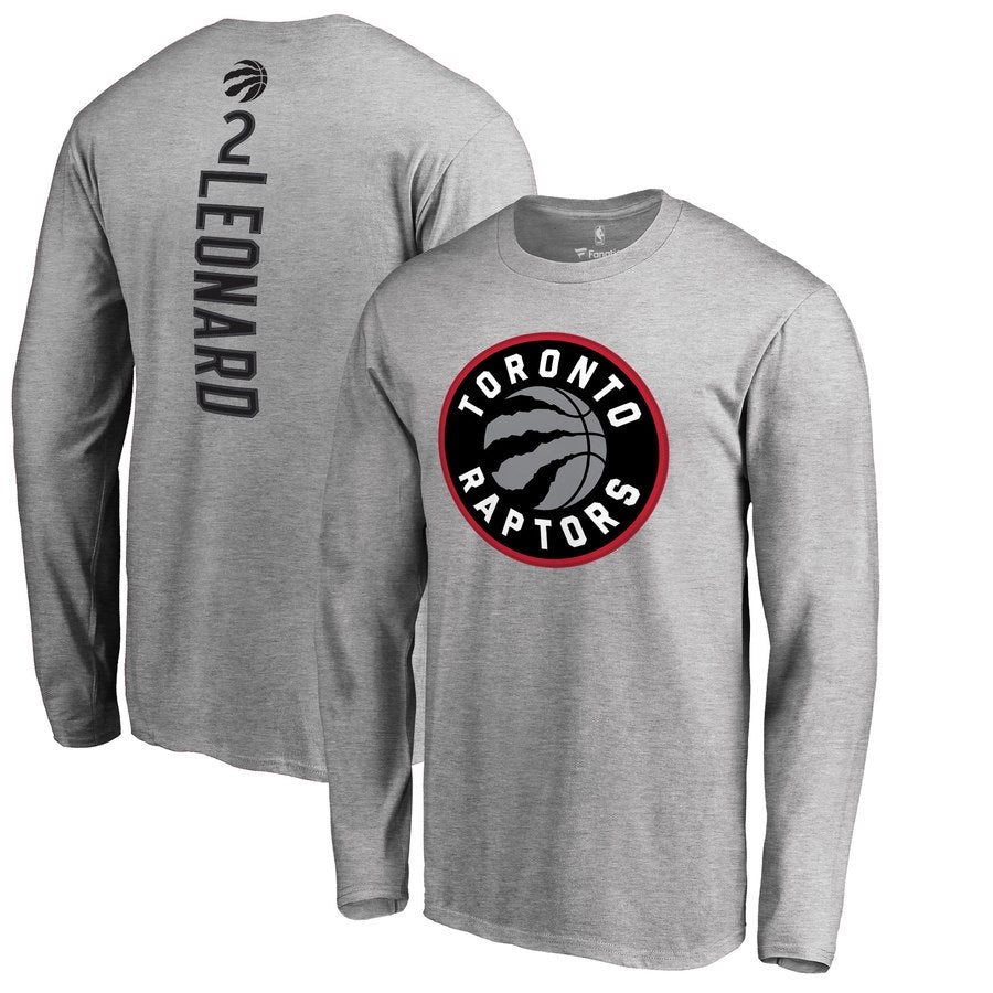 Toronto raptors 2 leonard grey long shirt
