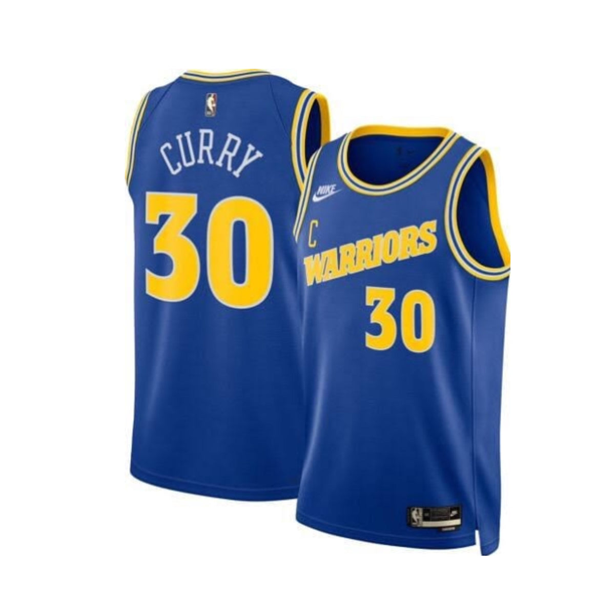 Golden state warriors 30 curry blue and yellow jersey