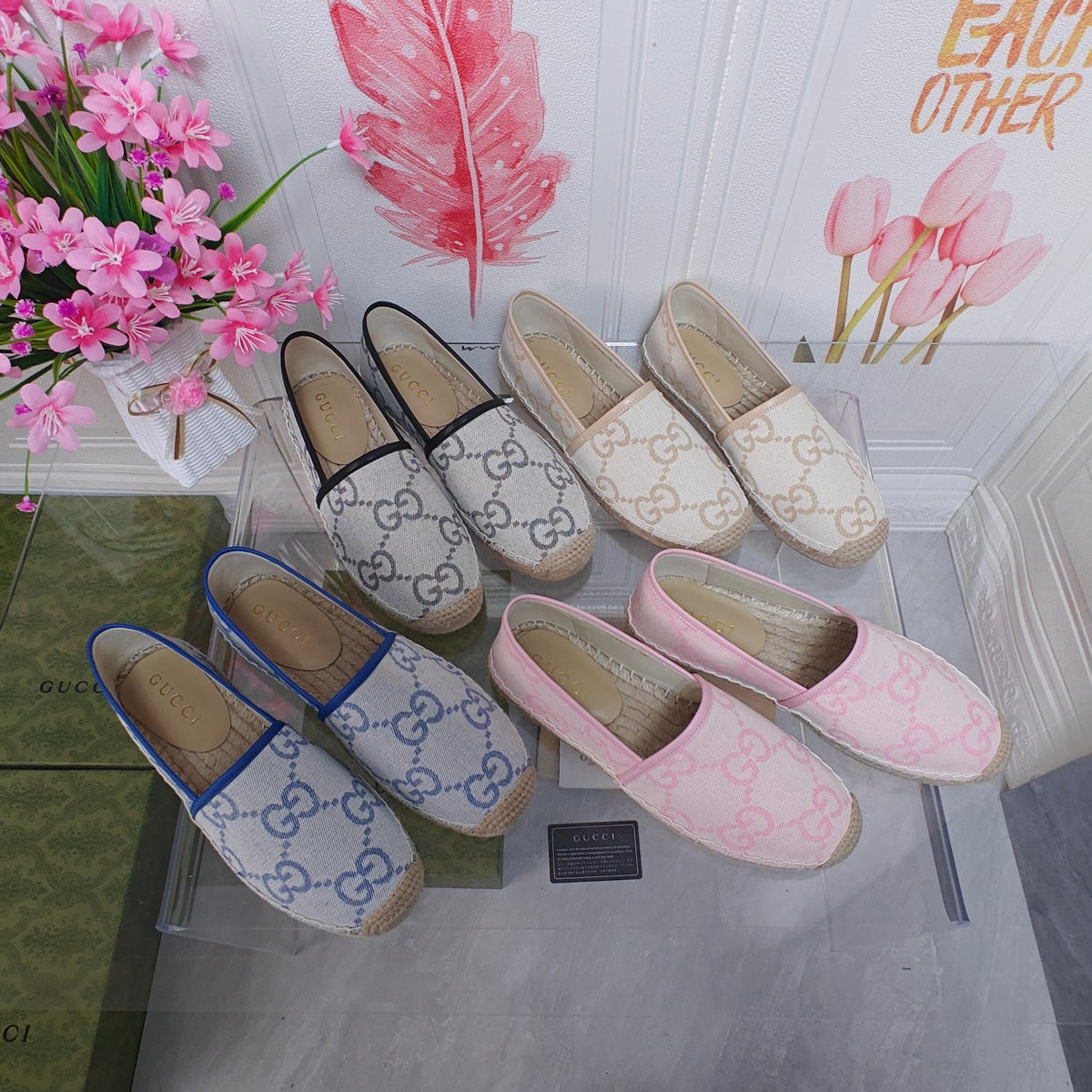 2025 New Colors Early Spring Gucci Gucci's classic logo canvas espadrilles