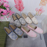 2025 New Colors Early Spring Gucci Gucci's classic logo canvas espadrilles