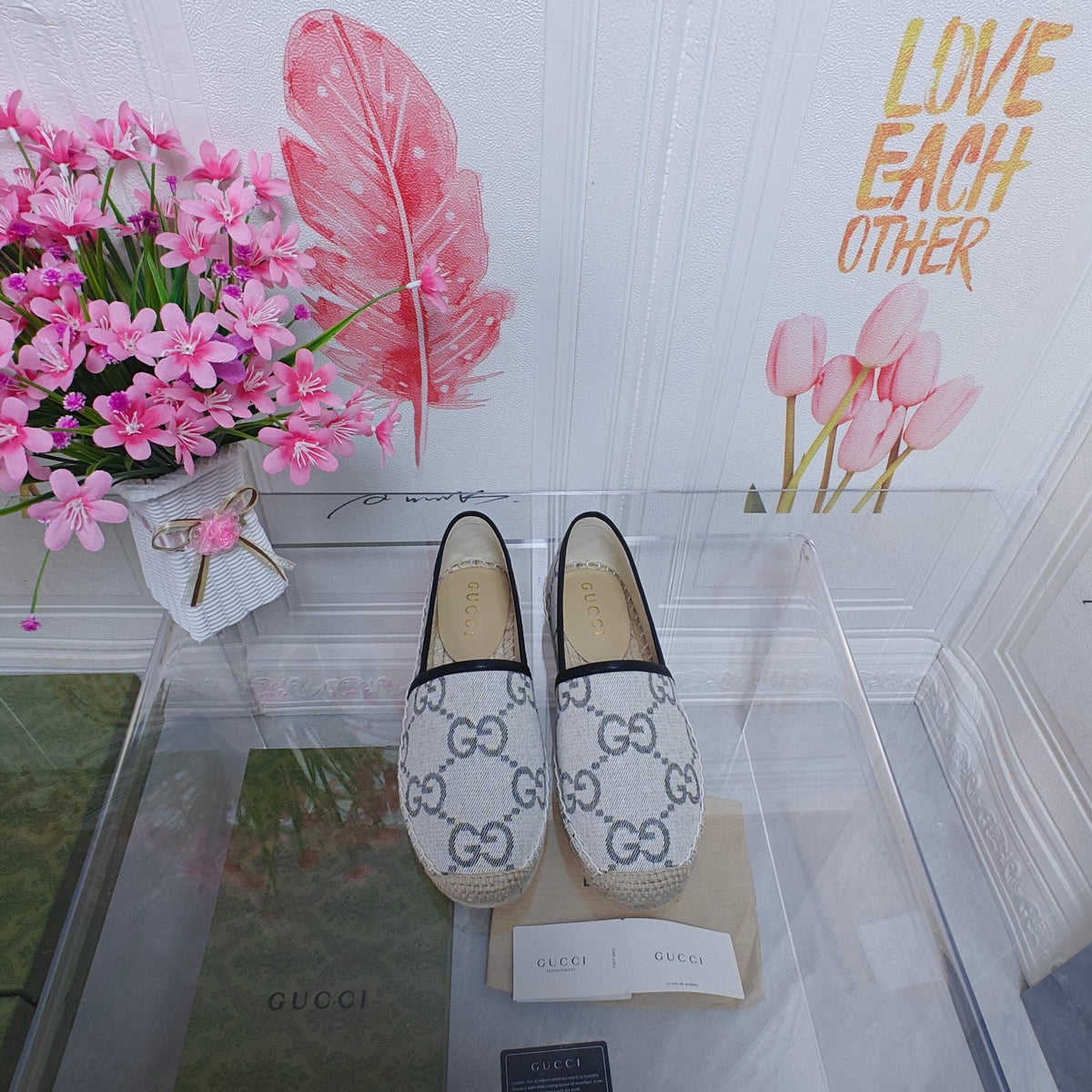 2025 New Colors Early Spring Gucci Classic logo canvas espadrilles