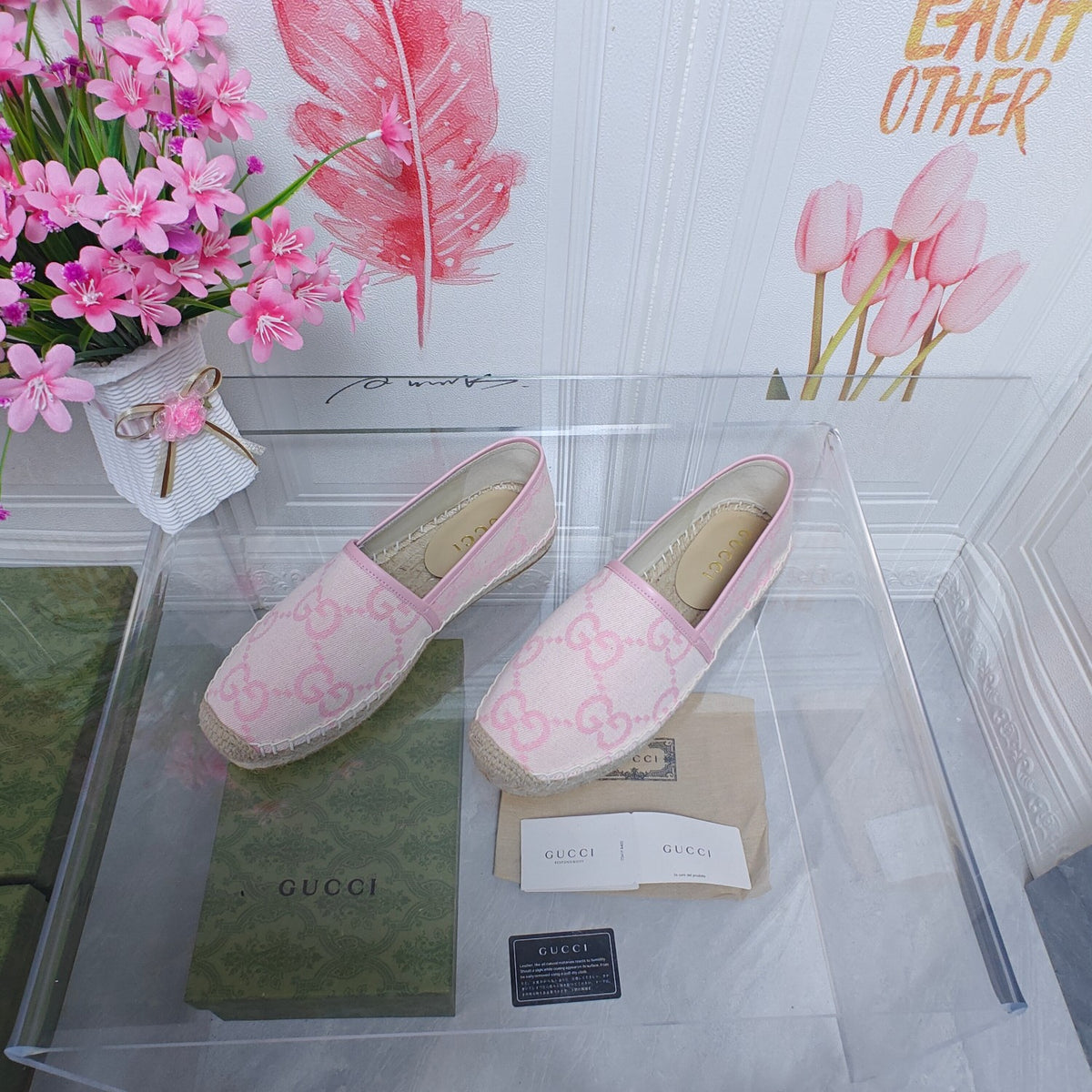 2025 New Colors Early Spring Gucci Gucci's classic logo canvas espadrilles